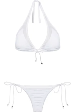 AMIR SLAMA Sheer-panels triangle bikini