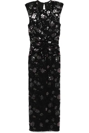 ROTATE Lace midi dress