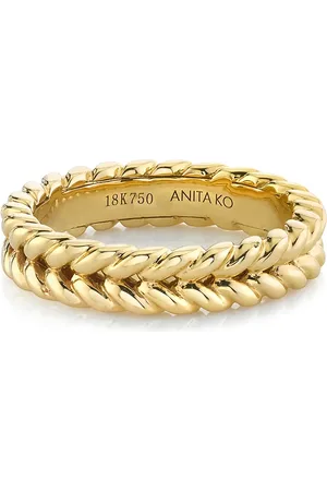 Anita 18kt yellow braided ring