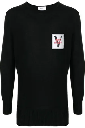 Ports V Logo-patch crew-neck jumper