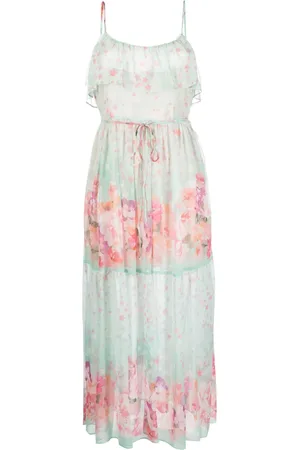 Twin-Set Flower-star-print long dress