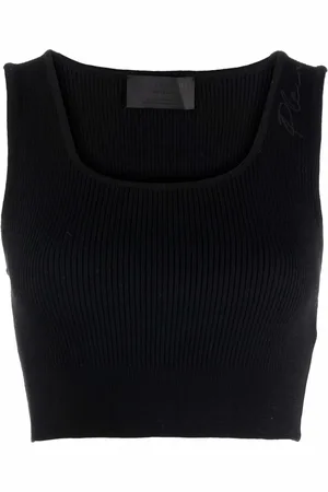 Philipp Plein Signature wool cropped top