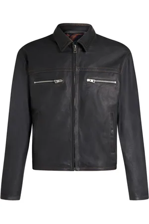 Etro Zipped leather jacket