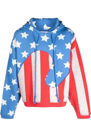 ERL Flag-print cotton hoodie
