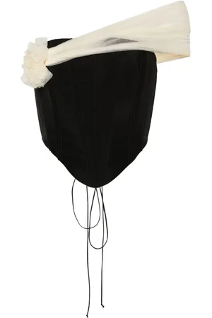 MANURI Bloom corset-style silk top