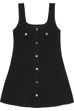 Ganni Press-stud fastening mini dress