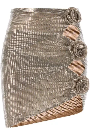 GIUSEPPE DI MORABITO Rhinestone-embellished tulle mini skirt