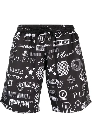 Philipp Plein Logos logo-print swim shorts