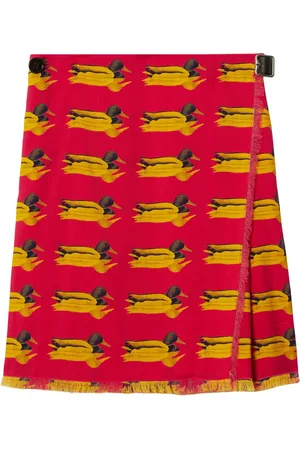 Burberry Duck-print wool miniskirt