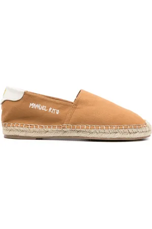 Manuel Ritz Logo-embroidered canvas espadrilles