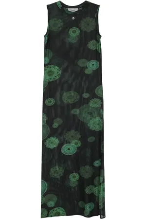 COPERNI Cymatics-print mesh maxi dress