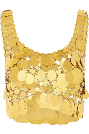 Paco rabanne Sequinned cropped top
