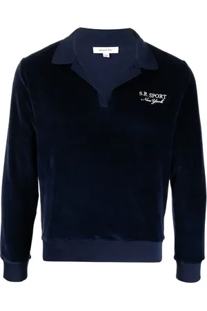 Sporty & Rich Cotton logo-embroidered top
