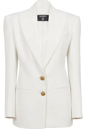 Balmain 2-Button single-breasted crepe blazer
