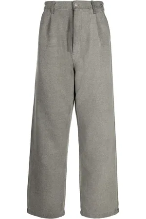 Izzue Straight-leg box-pleat trousers