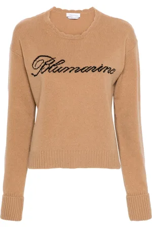 BLUMARINE Intarsia-logo jumper