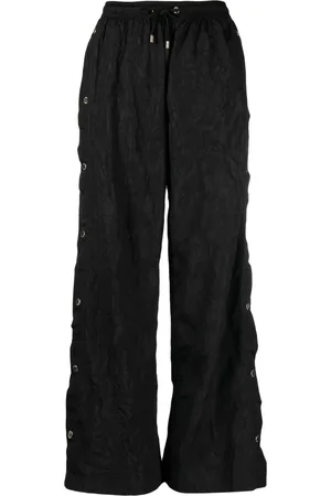 P.E Nation Volley crinkled-finish wide-leg trousers