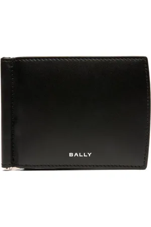 Bally Logo-print bi-fold leather wallet