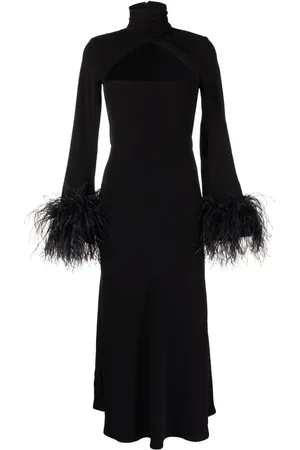 16Arlington Odessa feather-trim midi dress