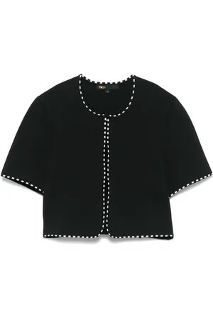 Maje Short-sleeves crop top