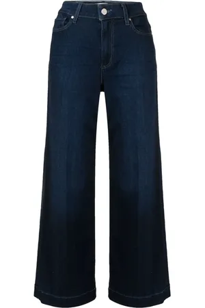 Paige Logo-patch cropped jeans