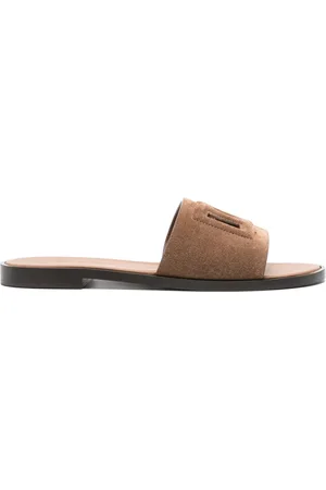 Dolce & Gabbana Cut-out-logo suede sandals