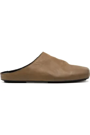 UMA WANG Square-toe leather mules