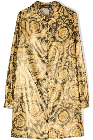 VERSACE Barocco-print long-sleeve shirtdress
