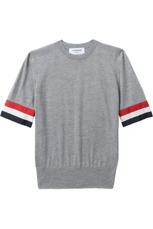 Thom Browne RWB stripe crew-neck merino top