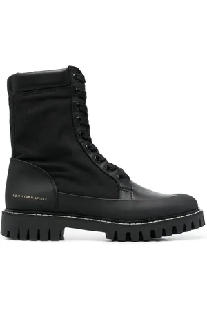 Tommy Hilfiger Logo-stamp lace-up boots