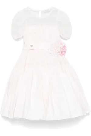 MONNALISA Floral-embroidered dress