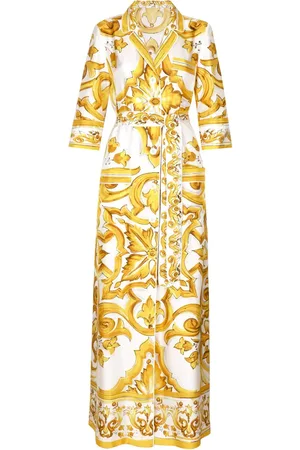 Dolce & Gabbana Majolica-print twill shirt dress