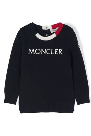 Moncler Logo-embroidered virgin wool-cashmere blend jumper