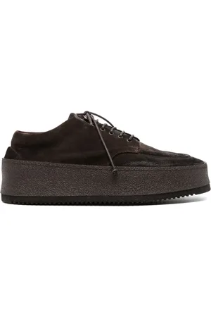MARSÈLL Flatform lace-up suede derby shoes