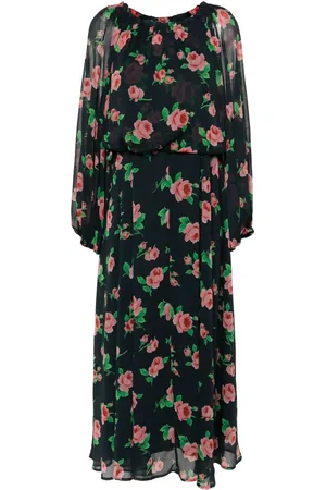 ROTATE Floral-print chiffon maxi dress