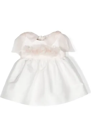 LA STUPENDERIA Floral-appliqu?? silk dress