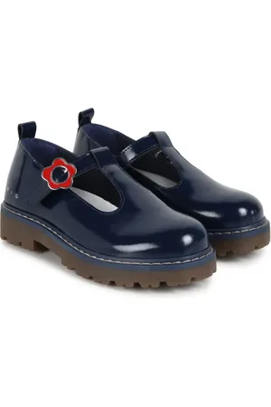 Kenzo Logo-print leather ballerina shoes