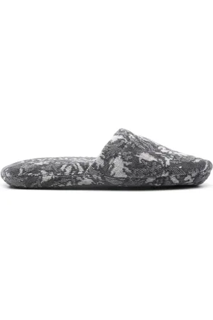 VERSACE Jacquard cotton-blend slippers