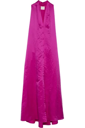 FORTE FORTE V-neck satin maxi dress