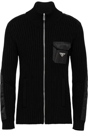 Prada Triangle-logo cashmere cardigan