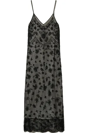 Twin-Set Embroidered-design midi dress