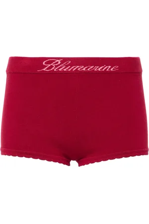 BLUMARINE Logo-jacquard mini shorts
