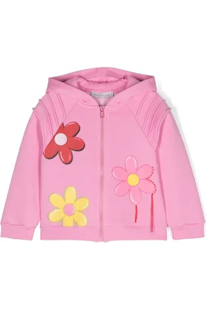 MONNALISA Floral-print cotton hoodie