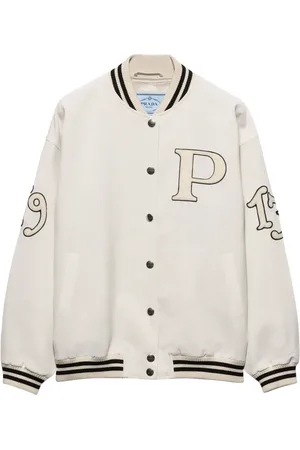 Prada Letter-patch appliqu?? bomber jacket