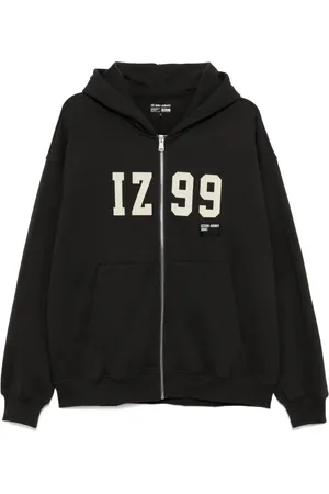 Izzue Logo print hooded jacket