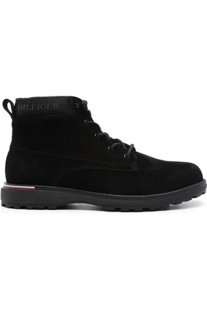 Tommy Hilfiger Logo-jacquard suede boots