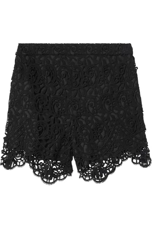 Burberry High-waisted macram?? lace shorts