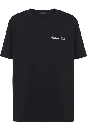 Balmain Logo-embroidered cotton T-shirt