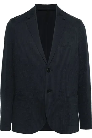 Harris Wharf London Cotton-blend seersucker blazer