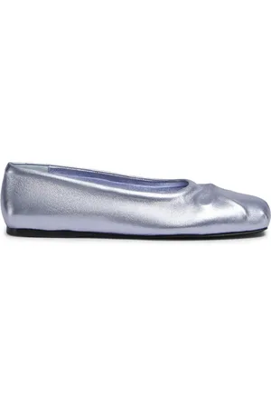 Marni Little Bow metallic ballerina shoes